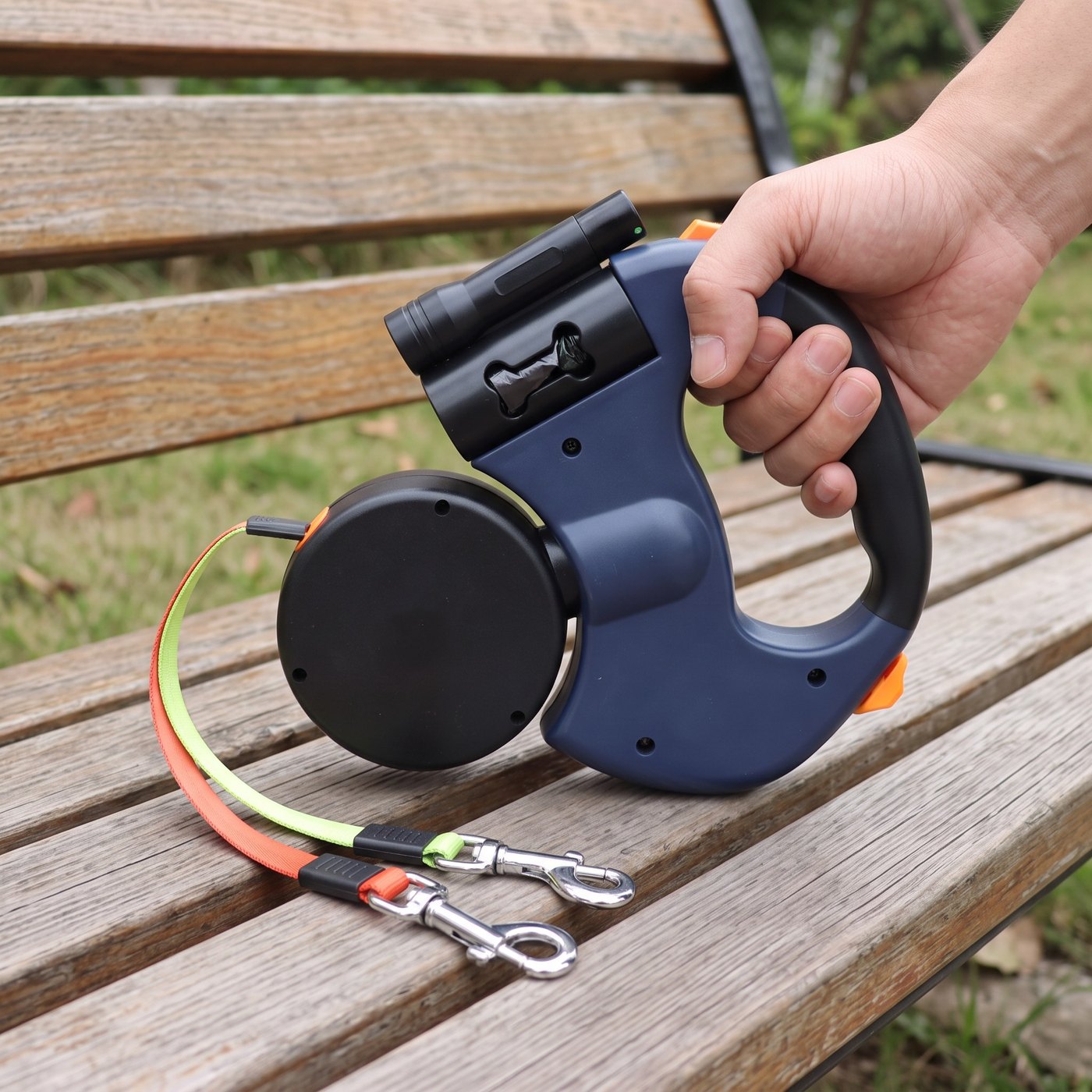 Navy Leash Controls, Flashlight And Bag Opening