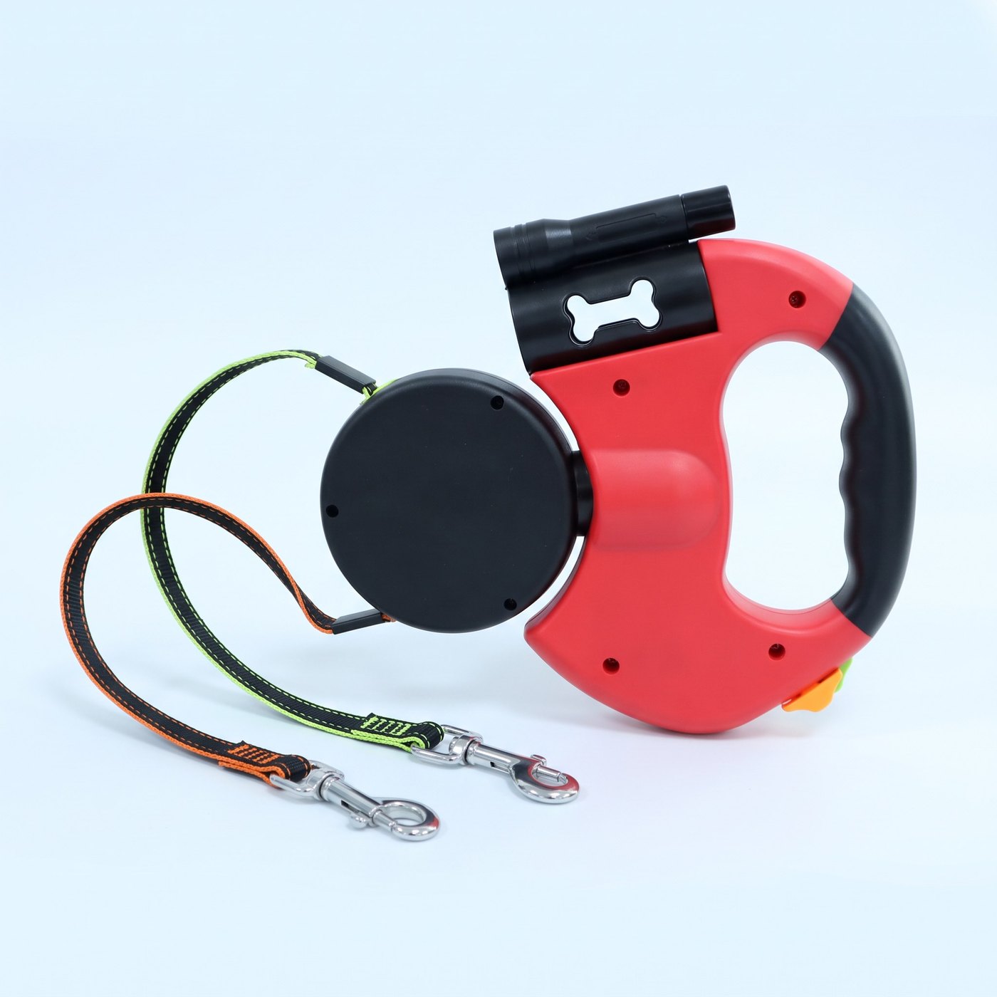 Red Dual Leash With Two Separate Leads