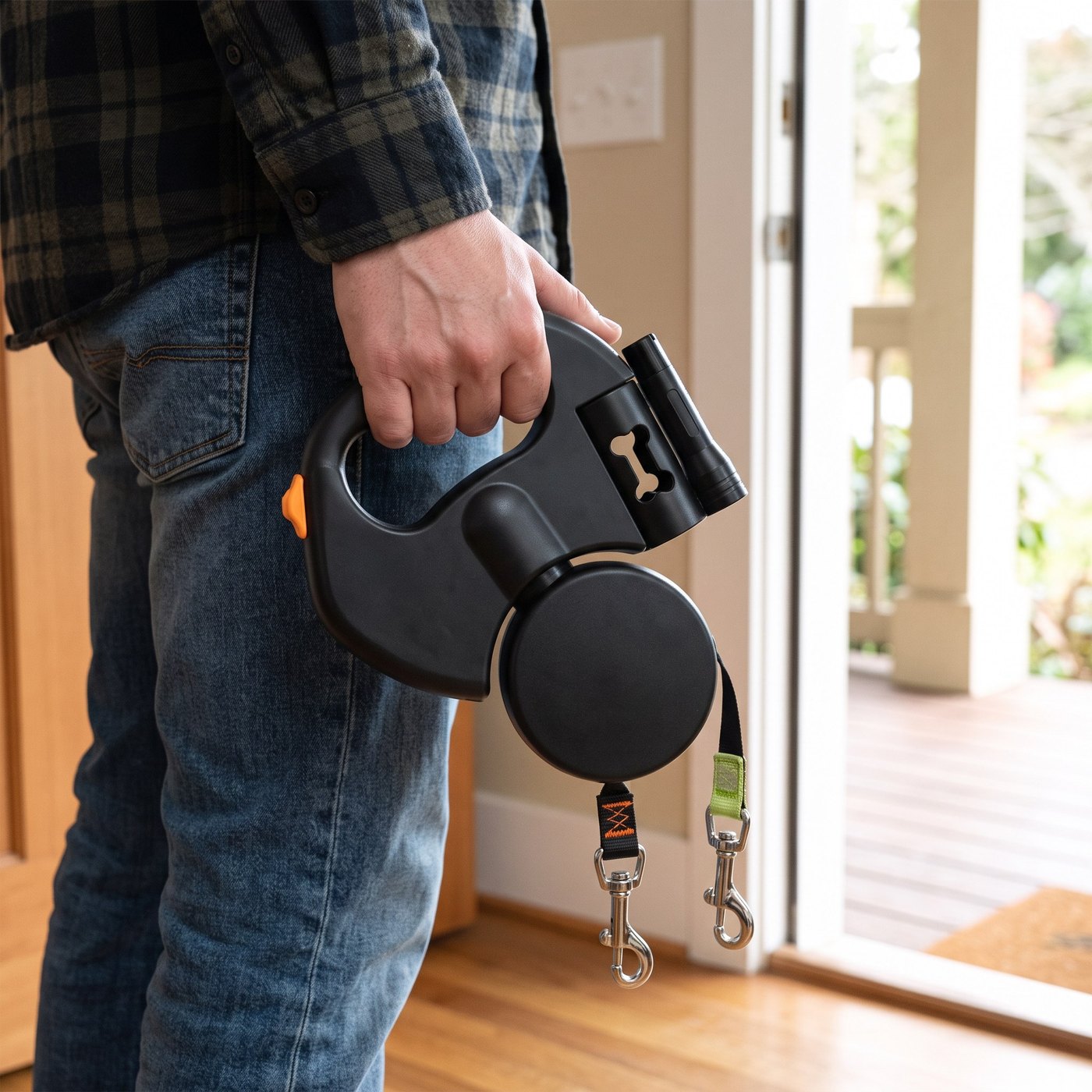 Black Leash Shown At Handheld Scale